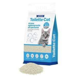 Arena de gatos Toilette Cat Aglomerante Bentonita 5L